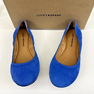 Lucky Brand LK-EMMIE Turkish Sea Nubuck Women's Shoes Ballet Flats Size 8.5W - Picture 1 of 12