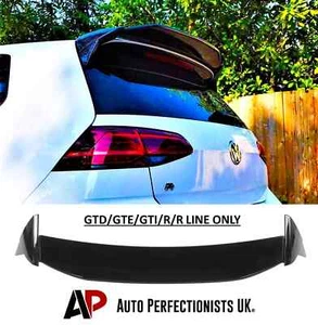 Ala spoiler tetto posteriore nero lucido VW Golf R GTD GTI stile Aspec MK7 MK7.5 - Foto 1 di 13