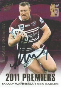 Signed 2011 MANLY SEA EAGLES NRL Premiers Card SHANE RODNEY - Picture 1 of 1
