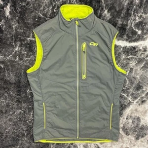 Outdoor Research Vest Mens Medium Ascendant Polartec Pertex Microlight Gray Zip - Picture 1 of 8