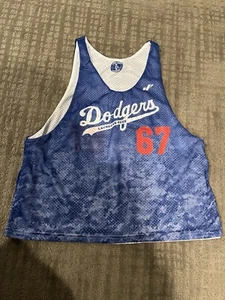 Dodgers Lacrosse Club Reversible Mesh PINNIE Men's S/M Blue White - Picture 1 of 4