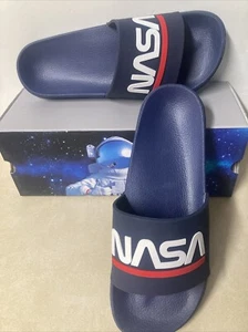 NASA Active Sandals Athletic Slides Blue White Red Size 9 - Bild 1 von 7
