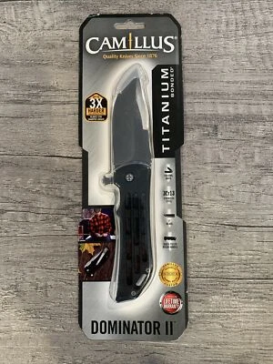 Camillus Titanium Dominator II EDC Tactical Folding Knife - NEW & VERY RARE - Image 1 of 2