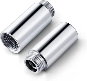 2 Pcs Shower Head Extension Arm Stainless Steel Shower Pipe Extension 1/2Pt Male - Picture 1 of 12