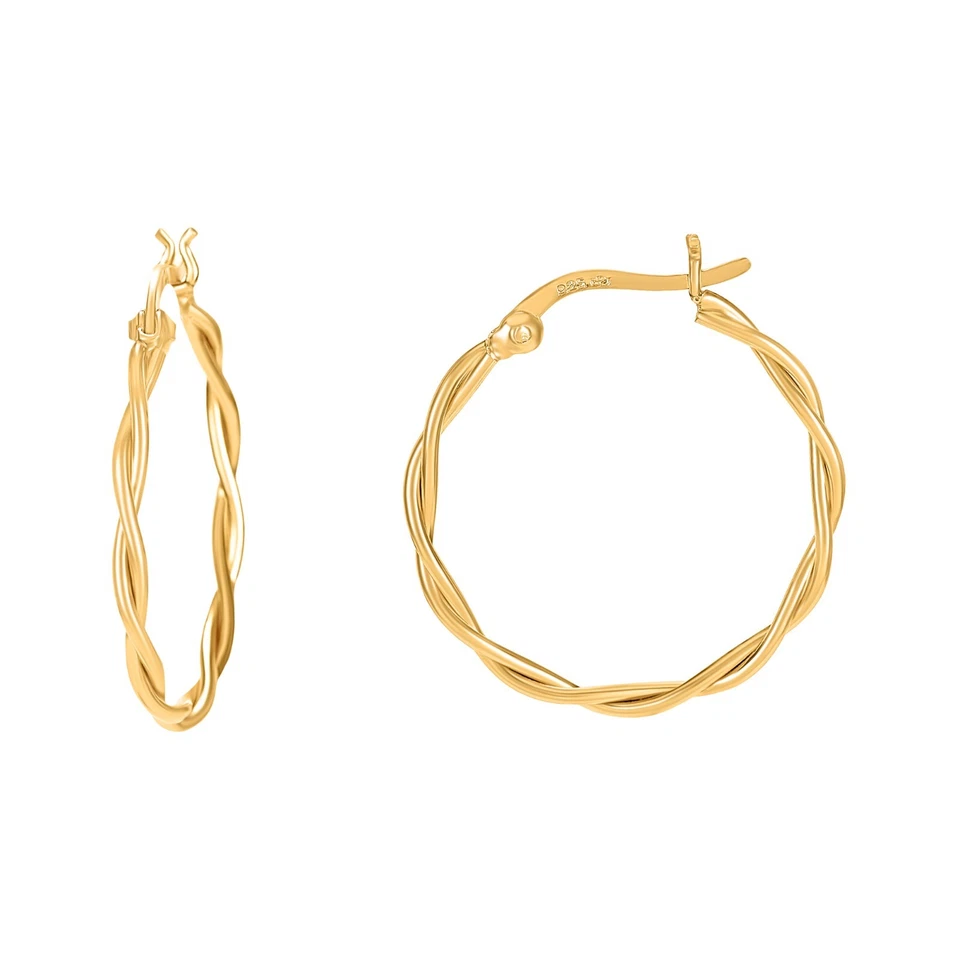 gold braided hoop earrings - Image 1 of 1