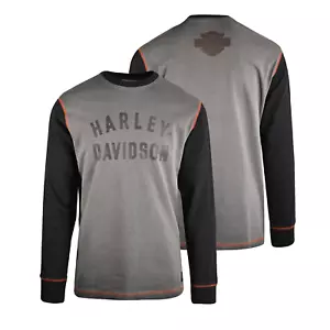 Harley-Davidson Men's T-Shirt Block Letters Graphic Long Sleeve (S65) - Picture 1 of 13