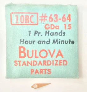 Bulova New 10BC GDA15 Vintage Hour Hand Only Gold #63-64 NOS Original Package - Picture 1 of 3