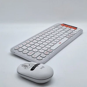 Logitech POP ICON Combo, Bluetooth Keyboard and Mouse Combo - Off-White - Picture 1 of 8