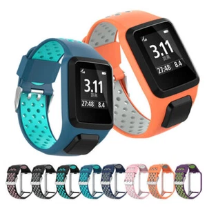 Silikon zweifarbiges Band Armband Armband Ersatzuhr für TomTom Runner2 3 Spark3 - Bild 1 von 25