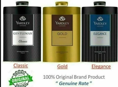 YARDLEY LONDON Talcum Talc Powder for Men,Gentleman Classic, Elegance, Gold/F.S - Image 1 of 4