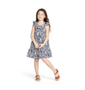 Vineyard Vines Girl Rough Seas Sleeveless Scoop Neck Ruffle Dress XL (14/16) - Picture 1 of 1
