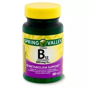 Spring Valley Vitamin B12 Tablets, 500 mcg, 100 Count - Picture 1 of 5
