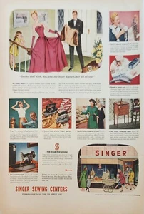 1947 Singer Sewing Centers Vintage Ad another date gosh sis - Picture 1 of 1