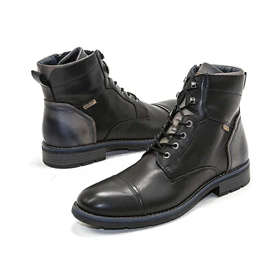 Mens Pikolinos York Black Leather Chukka Boots Lace Up Ankle Boots NEW - Image 1 of 4
