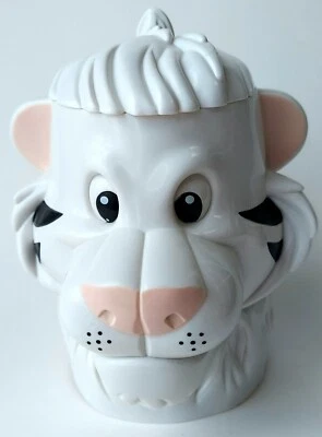 Tony the Tiger Flip Top White Plastic Mug Large Collect Heavy Duty EUC Vintage - Image 1 of 4