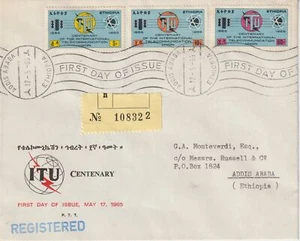 1965 Etiopía Fruit 3 Val FDC Viaggiata MF98609 - Imagen 1 de 2