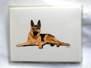 German Shepherd Cards Set of 8 Blank Inside Envelopes & Sticker Seals 5 x 4 - Picture 1 of 6
