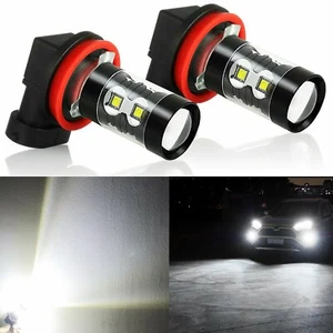 JDM ASTAR 2x 50W H11 Fog Running Lights 6000K Xenon White 12V LED Bulbs - Picture 1 of 10