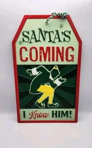 Buddy the Elf Metal Hanging Christmas Tag Wall Decoration - Will Ferrell - Picture 1 of 4