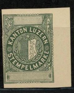 Switzerland Luzern revenue proof fiscal Stempelmarke - Picture 1 of 1