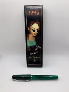Lara Croft Tomb Raider pen by Waterman, marbled green, Fine nib, short cartridge - Picture 1 of 6