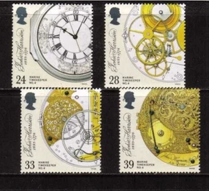 MINT 1993 GB MARITIME MARINE TIMEKEEPERS  STAMP SET OF 4 - Picture 1 of 1
