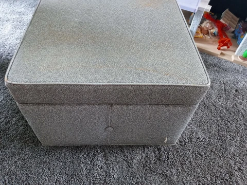 VINTAGE  EAMES BARNETT STOW-AWAY HASSOCK  OTTOMAN FOOT STOOL Mid Century Modern Cover