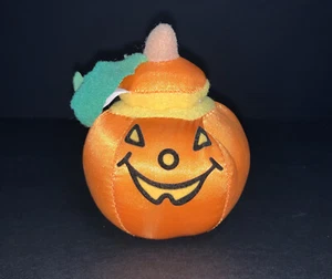 Vintage Russ Berrie Jack O’ Lantern Plush Pumpkin Halloween Decor 3.5” Cute - Picture 1 of 7