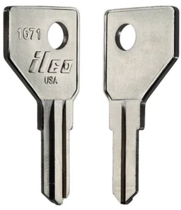 NUEVO SIN CORTAR 1671 Llavero en Blanco para Productos por Primer Reloj Seguridad y Hardware de Nogal - Imagen 1 de 2