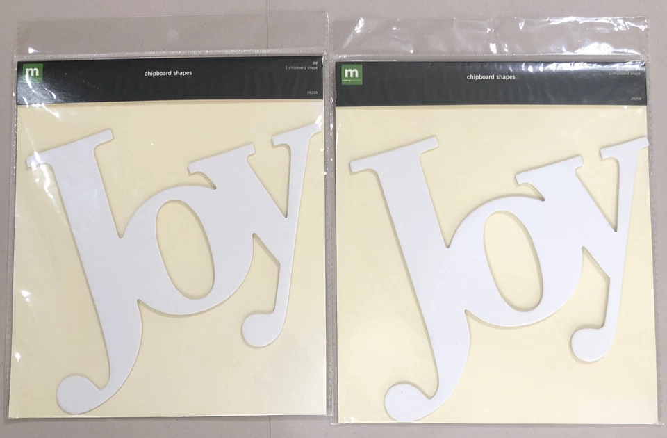 Making Memories 6.5” x 7.5” Blanco Joy Aglomerado Formas Navidad Lote de 2 NUEVO Foto 1 de 1
