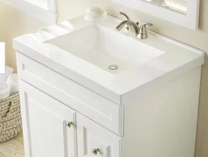 Glacier Bay 31 in. W x 22 in. White Rectangular Single Sink - Picture 1 of 2