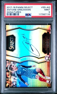 2017-18 PANINI SELECT SIGNATURES ANTOINE GRIEZMANN #SS-AG AUTO PSA 9 - Image 1 of 2