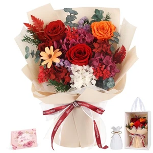 Ramo de flores preservadas para entrega que duran 3-5 años real Forev... - Imagen 1 de 9