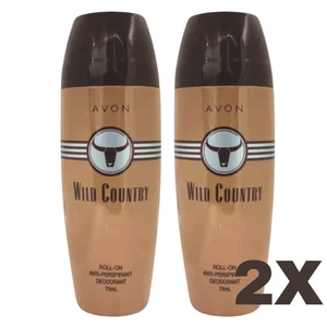 2X Herren Roll On Deodorant Wild Country Avon je 2,6oz hält lange Original - Bild 1 von 7