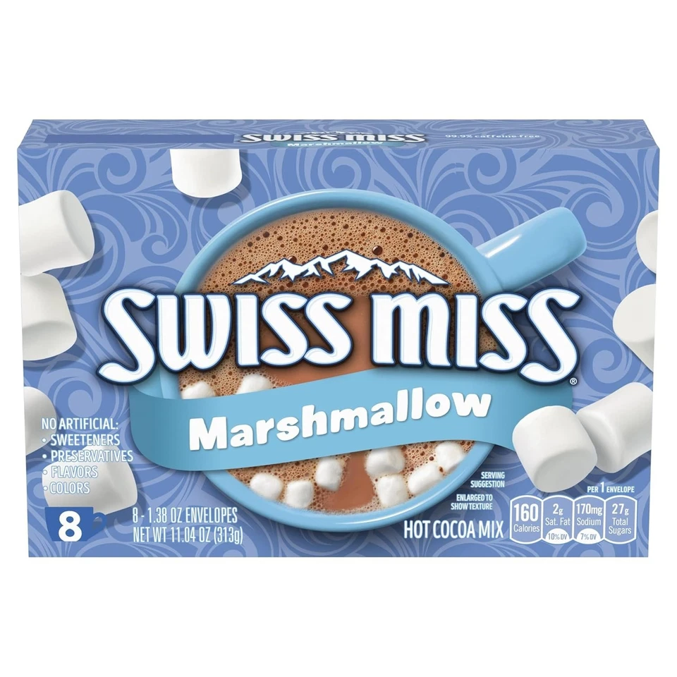 Swiss Miss Marshmallow Hot Cocoa Mix 8 1.38 Ounce Envelopes