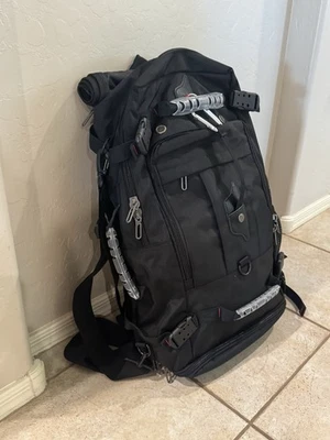 WITZMAN B681 Convertible Travel Backpack for Men and Women Black - Image 1 of 4