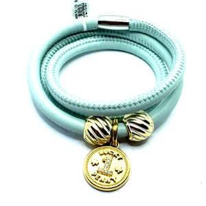 Pulsera de cuero Brighton Woodstock como nueva triple adición dijes/cuentas nueva con etiquetas 24 pulgadas - Imagen 1 de 7