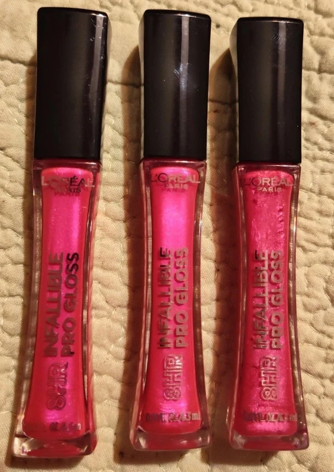 3x L'Oreal Infallible Pro Matte Liquid Gloss 140 PINK TOPAZ - Image 1 of 1