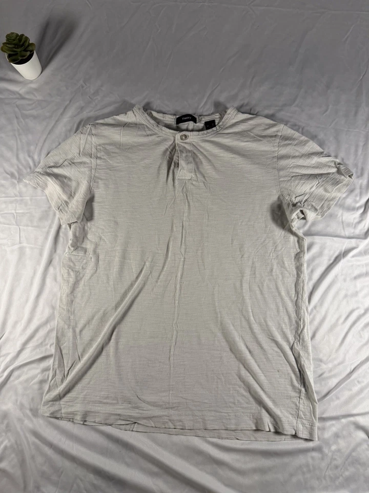 Camisa Theory Henley Manga Corta Arena Clara Talla M Foto 1 de 4