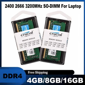 Crucial 4GB 8GB 16GB DDR4 RAM 2400 2666 3200MHz 1.2v SO-DIMM 260Pin For Laptop - Picture 1 of 18