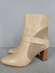 CHLOE STIVALETTI SCAMOSCIATI in pelle TG 38,5 marrone beige Made in Italy - Foto 1 di 15