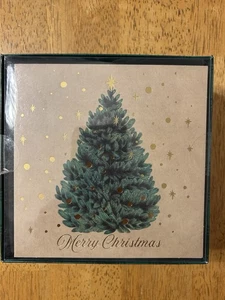 New Punch Studio Christmas tree design “May It Be Merry & Bright” 16 Cards - Picture 1 of 2