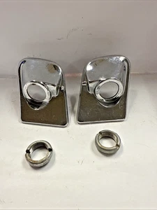 Right-RH Left-LH Set Windshield Wiper Escutcheon 1957 Oldsmobile NICE (858a) - Picture 1 of 5