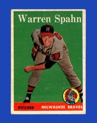 1958 Topps Set-Break #270 Warren Spahn en muy buen estado-VGEX *GMCARDS* Foto 1 de 2