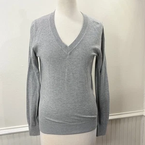 Suéter Quince Talla XS Algodón Orgánico Cachemira Gris Jaspeado Ligero Lujo - Imagen 1 de 9