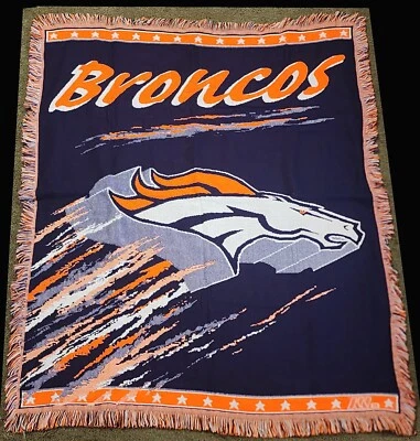 NFL Denver Broncos Manta Colgante de Pared Triple Tejido Jacquard Northwest Co Foto 1 de 4