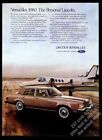 1980 Lincoln Versailles car private jet plane photo vintage print ad
