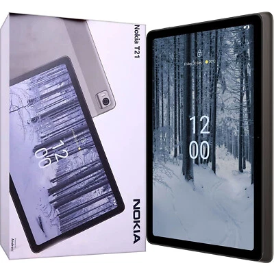 Nokia T21 10.36 Inch Charcoal Grey 128GB + 4GB WIFI + BLUETOOTH Tablet NEW - Image 1 of 4