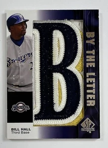2008 Upper Deck #BL-BH Bill Hall por la letra reliquia AR82 - Imagen 1 de 2