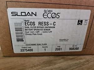 SLOAN ECOS RESS-C BATTERY OPERATED SENSOR DUAL 1.6/1.1 GPF NEW - Picture 1 of 6